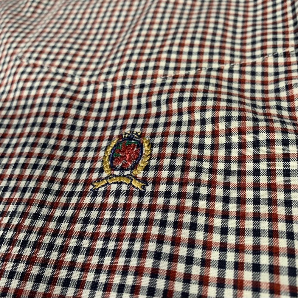 TOMMY HILFIGER Vintage Plaid Men's Long Sleeve Button Down Shirt L #817 - Picture 4 of 8